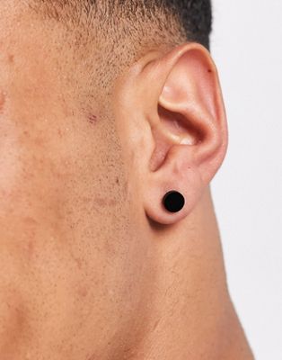 Topman disc earring in black