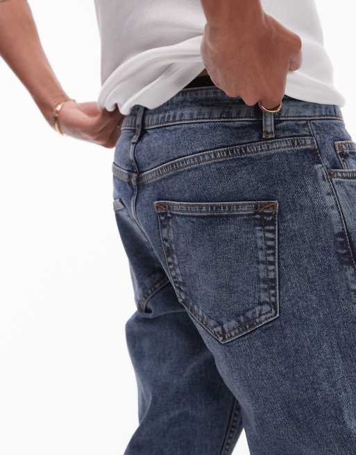 Topman – Dopasowane jeansy z ciemnoniebieskiego denimu w stylu vintage, 2 z 5