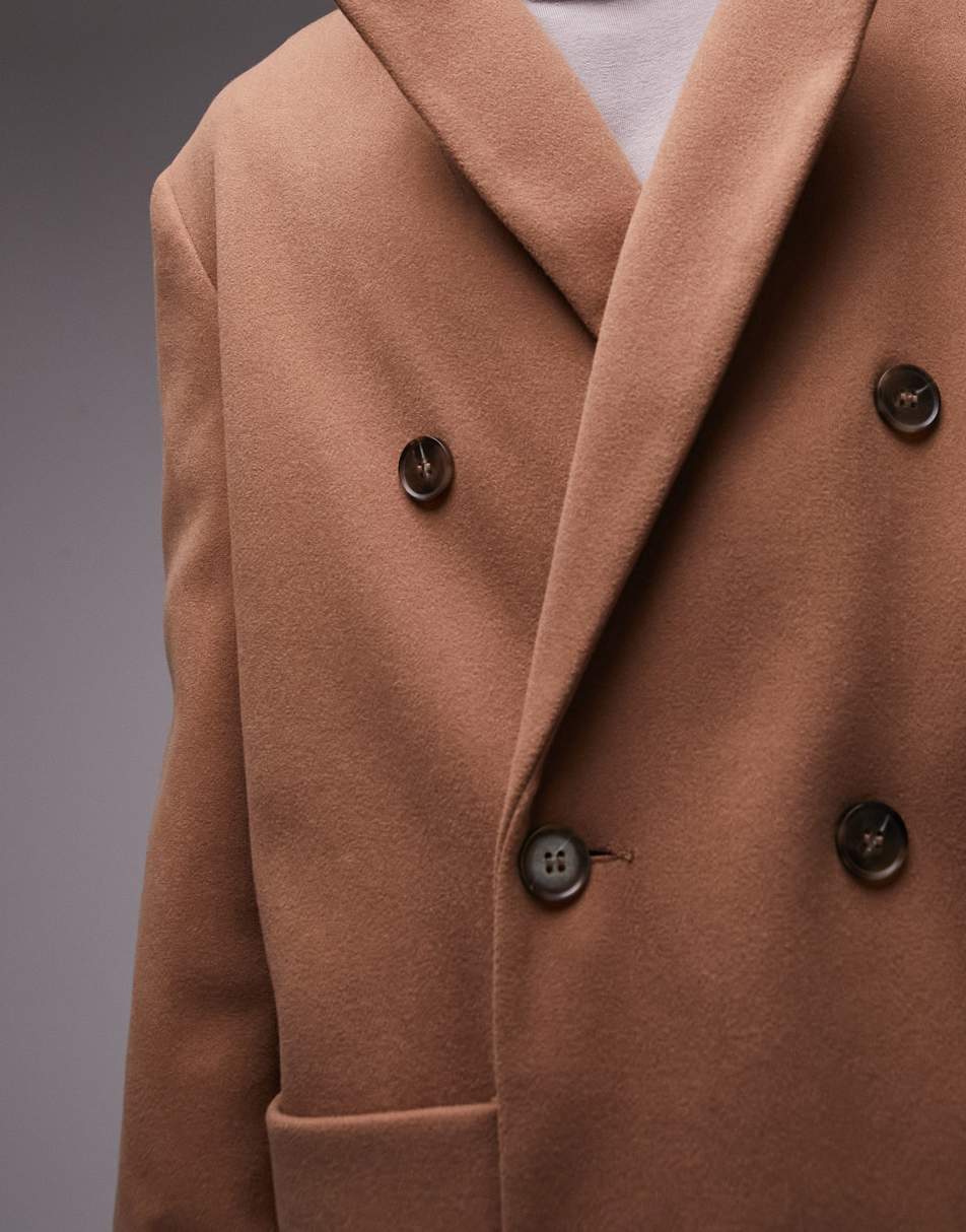 Topman camel outlet coat