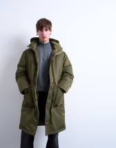 Topman double pocket parka in khaki