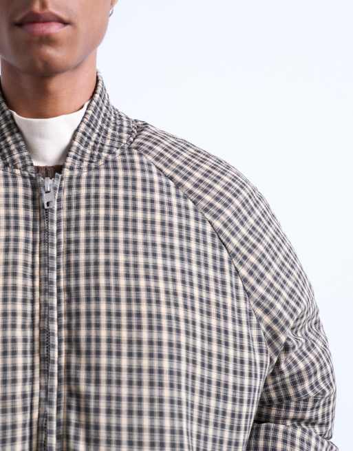 Topman - Doudoune oversize à carreaux - Noir, 4 de 5