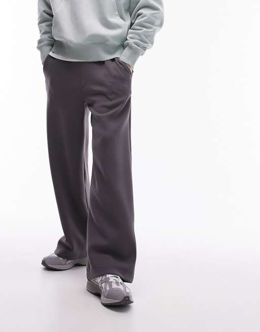 Topman Asos Mens Grey Joggers Topman Twill Sweatpants In Gray Part