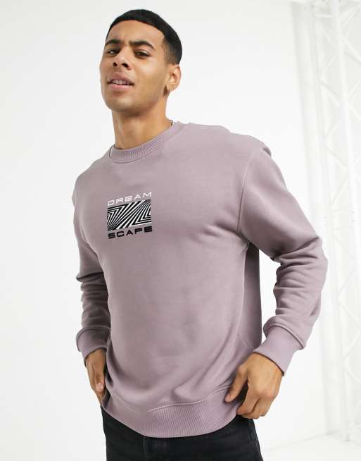 Topman - Dreamscape - Sweat imprimé à manches courtes - Lilas, 2 de 4