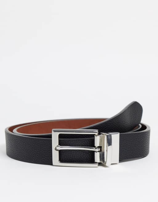 Topman - Dubbelzijdige riem in zwart en bruin