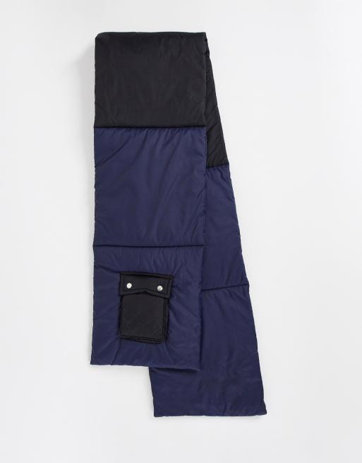 Topman - Écharpe rembourrée effet coupée cousue - Bleu