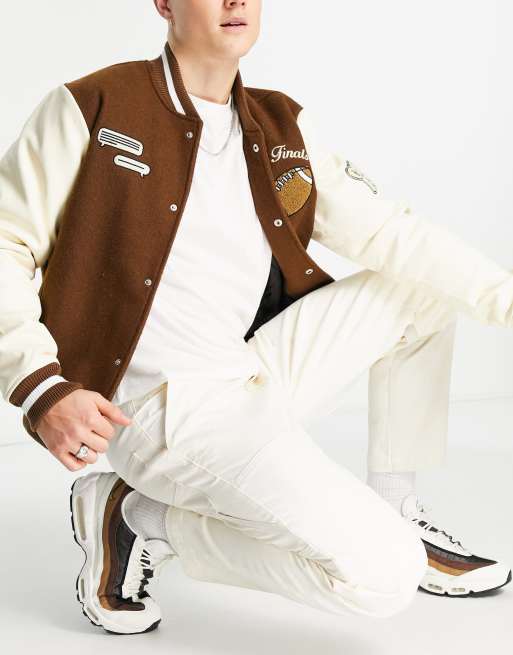 Topman - Ecrufarvede tømrerjeans med paneler 