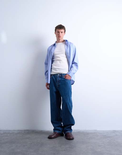 Topman - Ecrufarvet ribstrikket skinny-T-shirt, 5 af 5