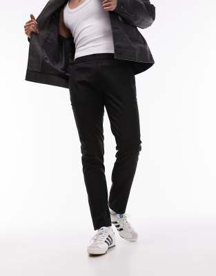 Topman Elasticized Waist Jogger Pants In Black