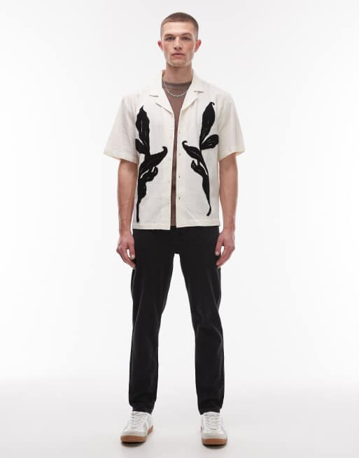 Topman – Elastische, schmal zulaufende Jeans in verwaschenem Schwarz, 5 von 5