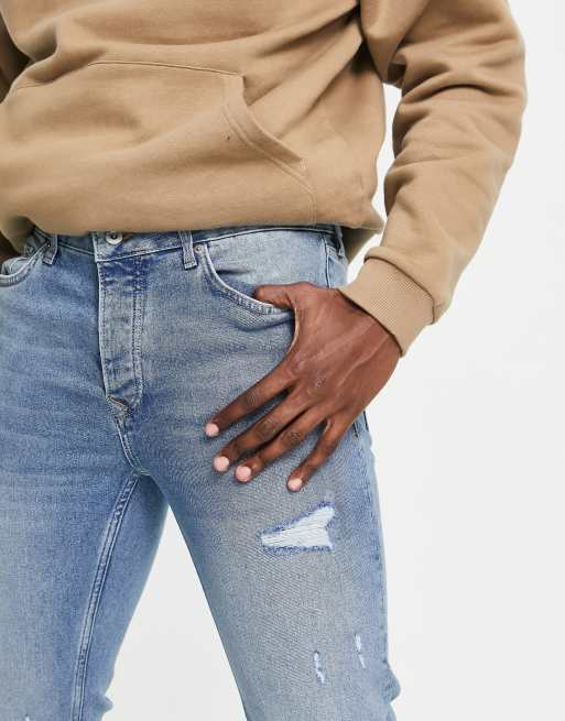 Topman – Elastyczne niebieskie jeansy z obcisłym kroju, 3 z 4