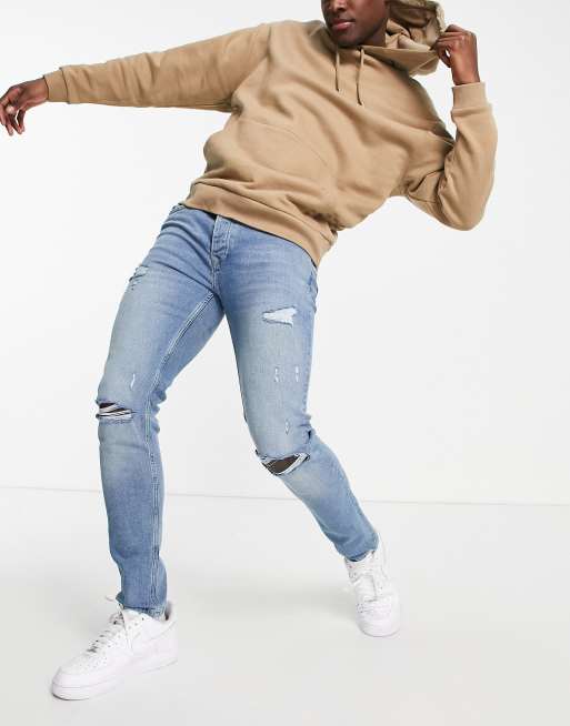 Topman – Elastyczne niebieskie jeansy z obcisłym kroju, 4 z 4