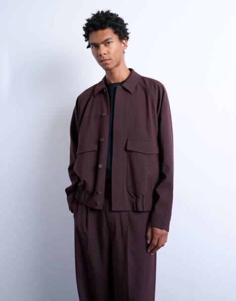Topman – Elegancka kurtka harrington w kolorze bordo - view 1