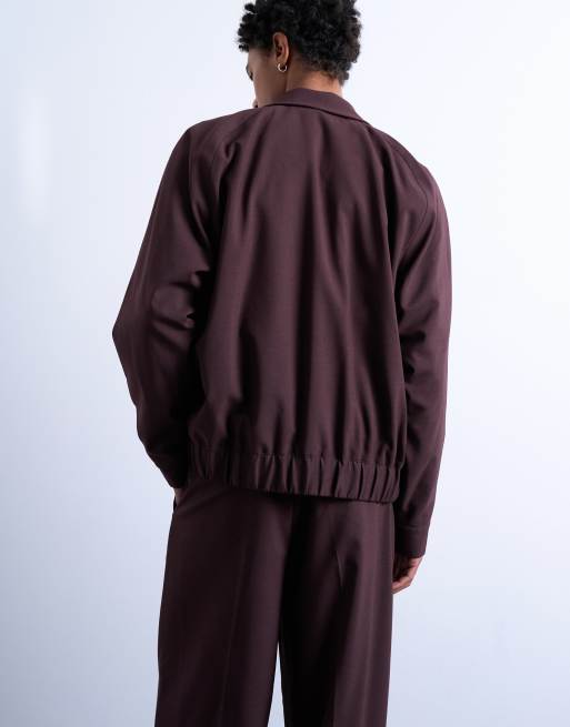 Topman - Elegant bordeauxrød Harrington-jakke, 5 af 5
