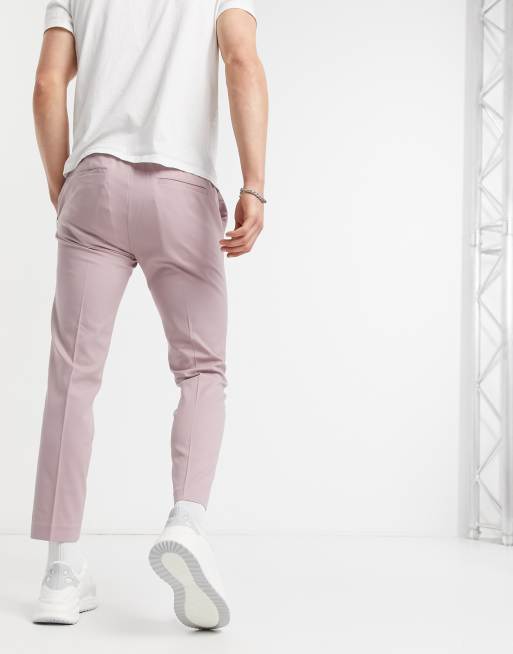 Topman - Elegante skinny-joggingbukser i lyslilla, 2 af 4