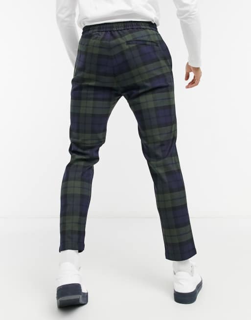 Topman - Elegante skinny-joggingbukser i sorte tern, 2 af 4
