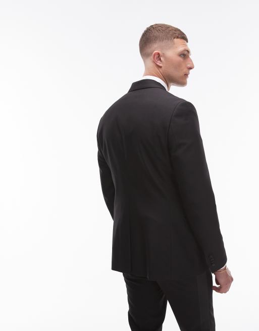 Topman – Eng geschnittene Smokingjacke in Schwarz, 5 von 5