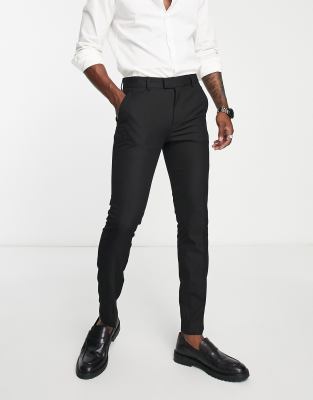 Topman – Enge Anzughose in Schwarz