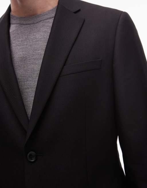Topman – Enge Anzugjacke in Schwarz, 2 von 5