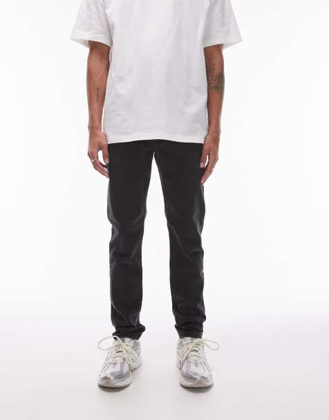 Topman – Enge Jeans in verwaschenem Schwarz - view 1