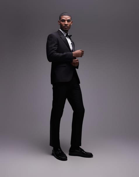 Topman – Entry – Schmal geschnittener Smoking in Schwarz - view 1