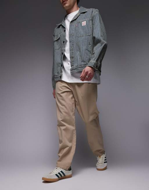 Topman essential baggy washed pants in stone, 3 of 5