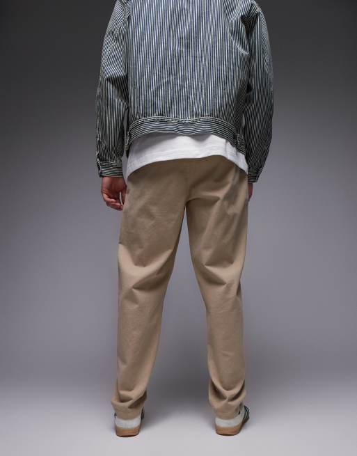Topman essential baggy washed pants in stone, 4 of 5