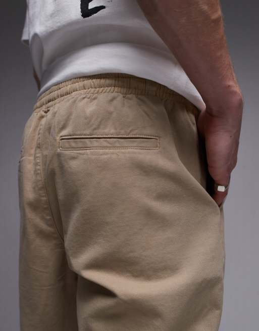Topman essential baggy washed pants in stone, 5 of 5