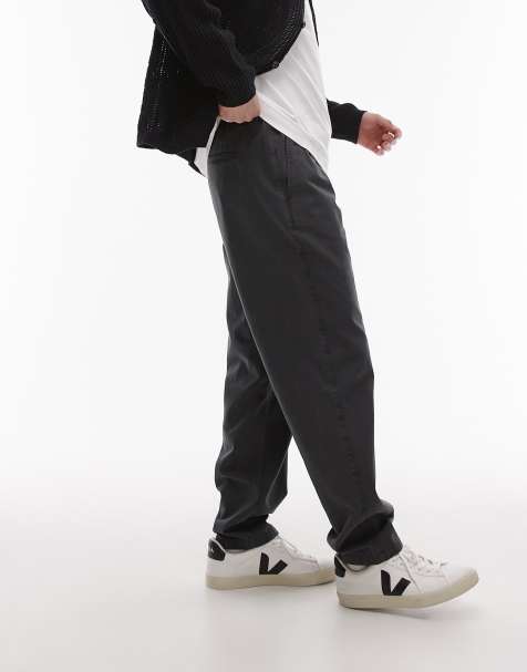 Topman – Essential – Blekt mörkgrå byxor - view 1