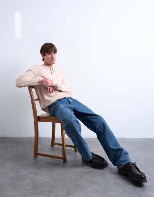 Topman Essential Button Polo With Wool