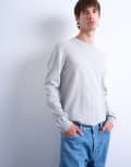 [Topman] Topman essential crew neck with wool in light grey 2XL Light grey