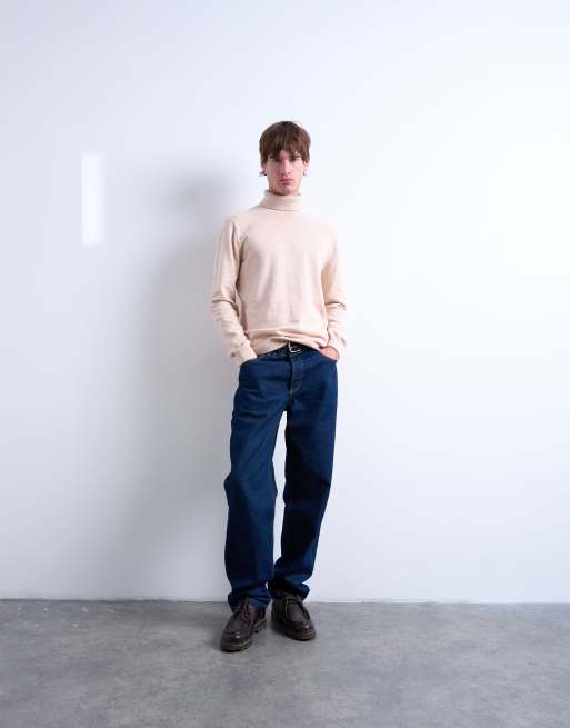 Topman – Essential – Dzianinowy sweter w brązowoszarym kolorze z golfem, 2 z 5