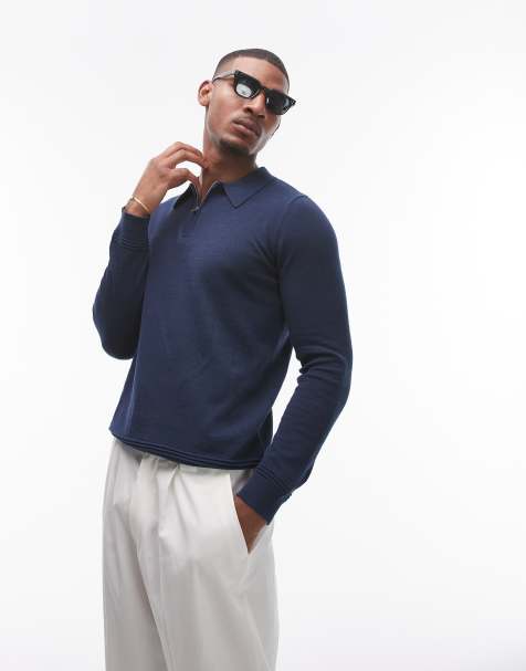 Topman Essential – Granatowa koszulka polo - view 1