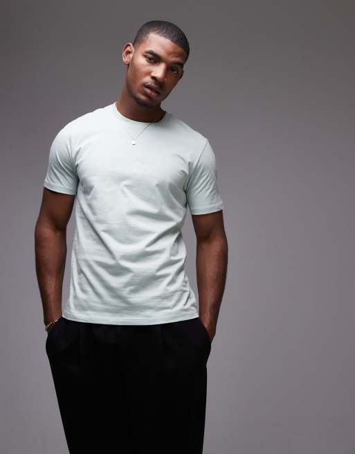  Topman essential regular fit t-shirt in light green