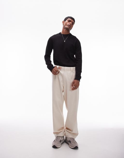 Topman - Essential - Trui met ronde hals in zwart