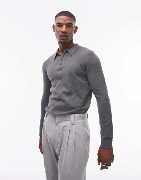 Topman - Essentials - Koksgrå poloskjorte - view 1