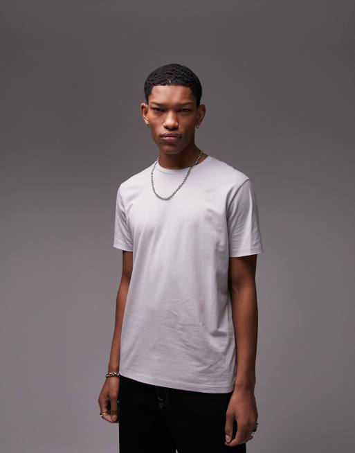 Topman - Essentials - Normaal T-shirt in lichtgrijs