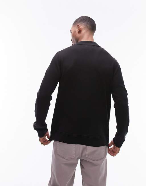 Topman - Essentials - Trui met 1/4 rits in zwart, 4 van 4