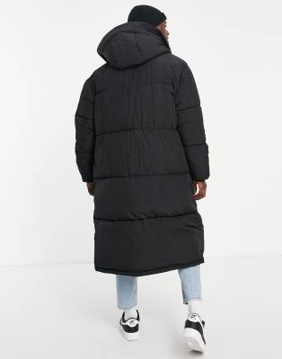 topman recycled puffer jacket in black