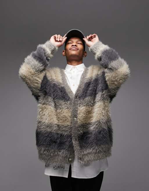 Grey 2025 fur cardigan