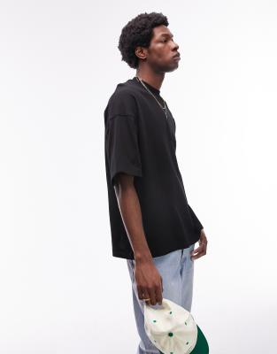 Topman extreme oversized fit t-shirt in black