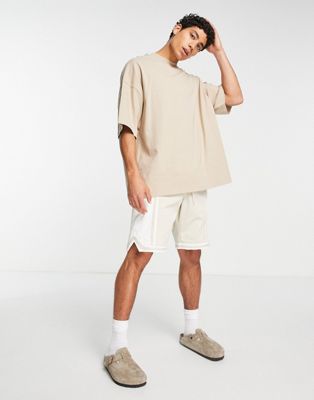 Topman extreme oversized fit t-shirt in stone