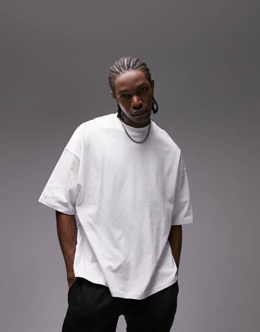 Topman extreme oversized fit t-shirt in white