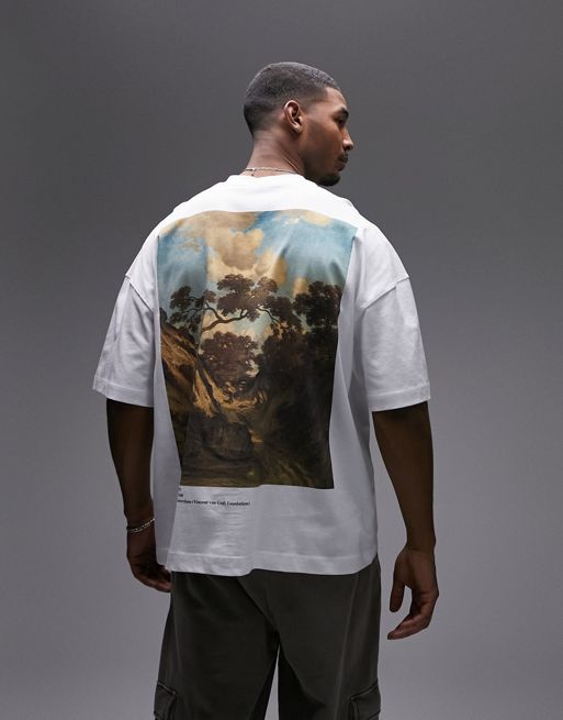 Topman extreme oversized fit t-shirt with The Sunken Path print in ...