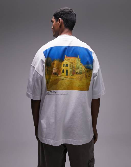 Topman extreme oversized fit t-shirt with The Yellow House print