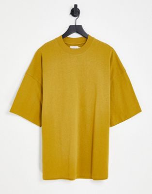 Topman extreme oversized t-shirt in mustard - MUSTARD