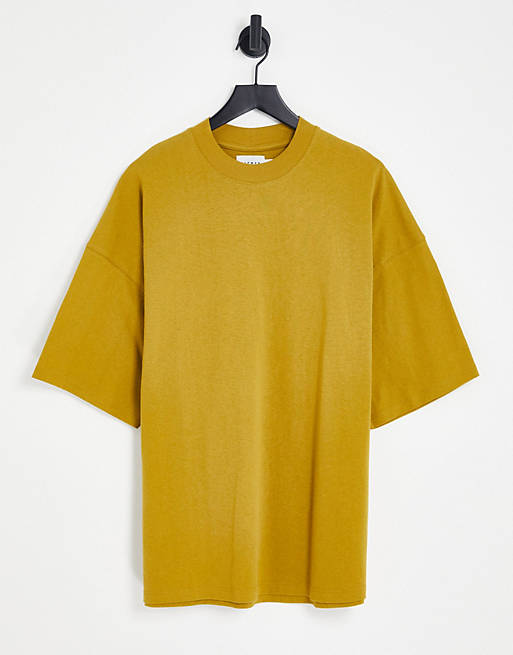 Topman extreme oversized t-shirt in mustard - MUSTARD | ASOS