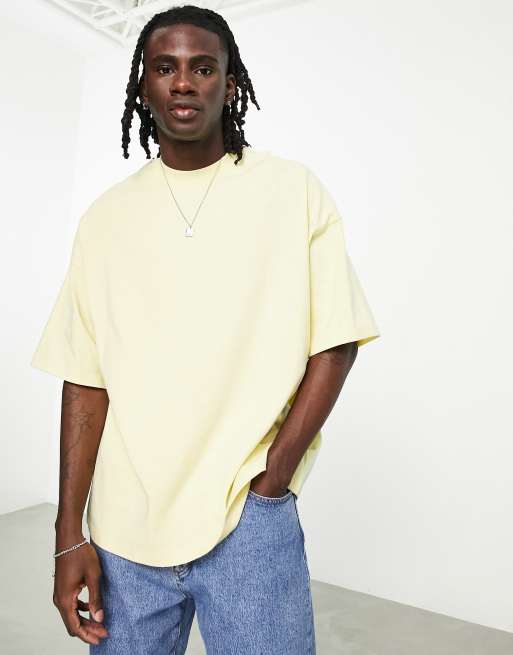 Topman extreme oversized t-shirt in yellow | ASOS