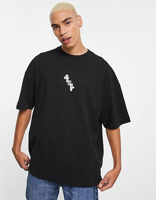 Topman extreme oversized T-shirt with Seoul print in black | ASOS