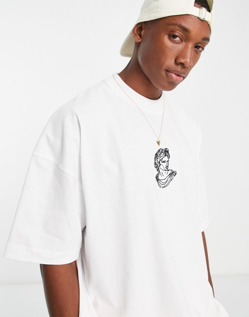 Topman extreme oversized T-shirt in white