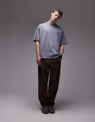 TOPMAN EXTREME OVERSIZED WASHED RAW SEAM DETAIL T-SHIRT